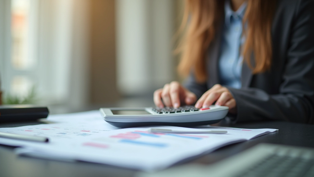 Documents financiers et calculatrice sur un bureau professionnel, optimisation d'épargne