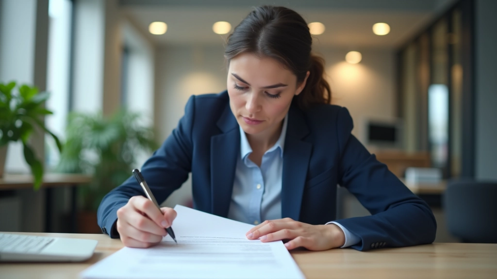 Personne remplissant formulaire d'ouverture de compte bancaire avec documents d'identité